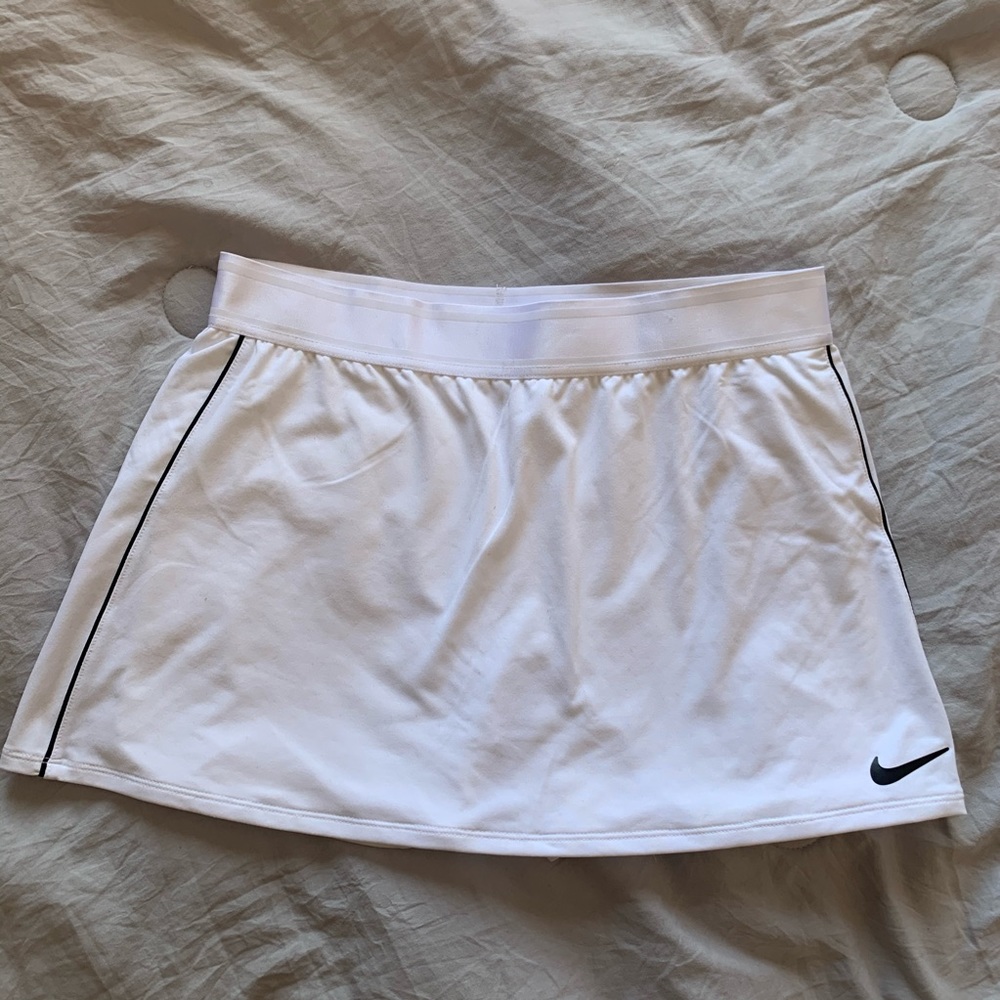 White tennis skirt